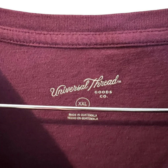 Universal Thread Cropped Eggplant Purple Top Womens Plus Size XXL Plain Basic - Picture 3 of 3